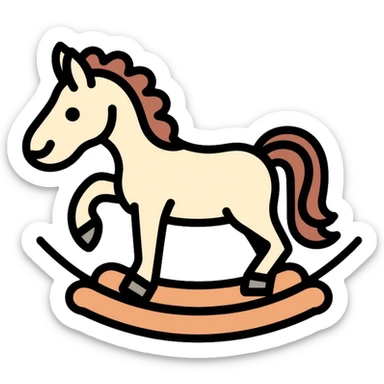 rocking horse sticker