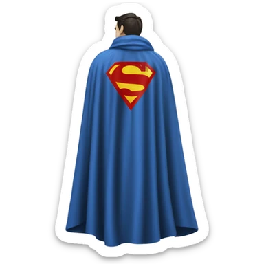 Superman cape alone from behind sticker