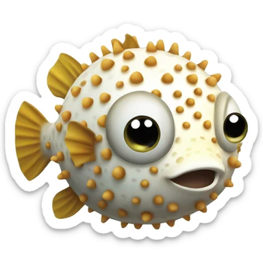 Cute pufferfish  sticker