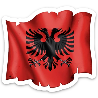 Albanian flag ripped by Greeks sticker