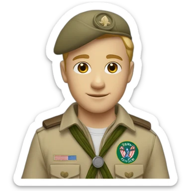 White boy scout troop 945 sticker