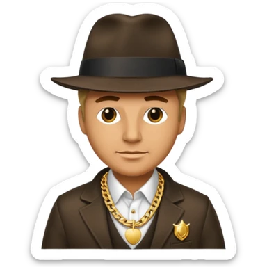 Ola tudo bem que um gangster rico boss sticker