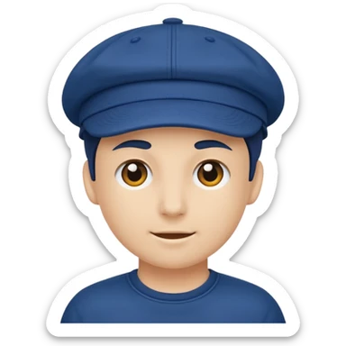 cloth Cap, not knitted. sticker