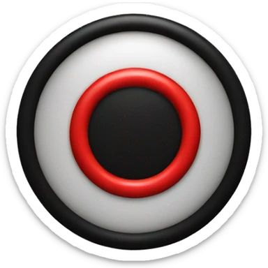 red and black ring sticker