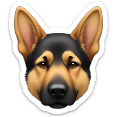 german shepherd sleeping sticker