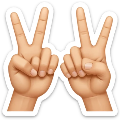 deux mains qui montre 1 ce croise sticker