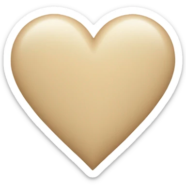 Beige heart sticker