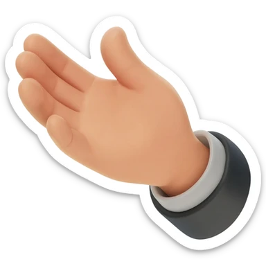 mano extendida pididendo algo sticker