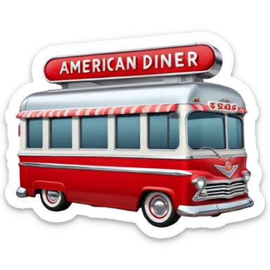 route 66 american diner sticker
