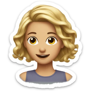 girl hair flip sticker