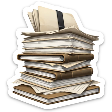 Pile of paperwork sticker