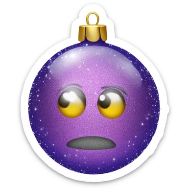 glitter Christmas bauble sticker