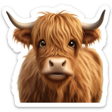 Scottish highland cow  sticker