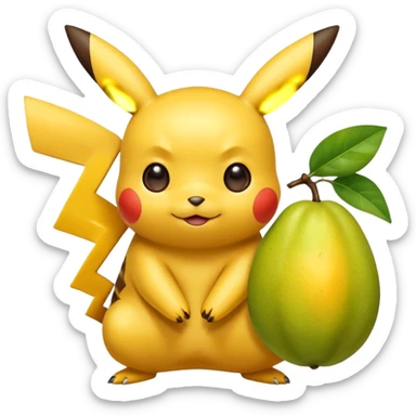 Pikachu holding 2 ba sticker