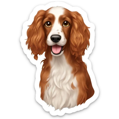 Milo the Mini Irish Setter + Poodle sticker