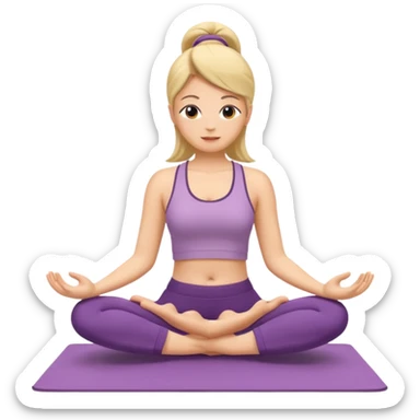 woman doing yoga sticker