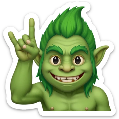 Troll flipping you off sticker