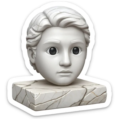 unfinished sculpture, part of the stone sticker