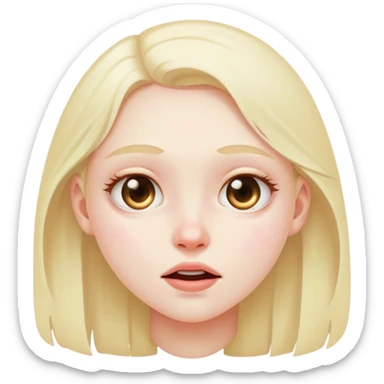 Beautiful girl sick sticker