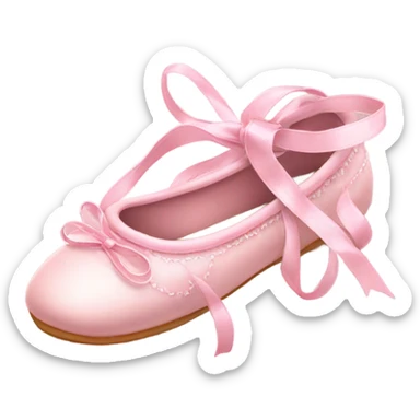 soft pink ballerina shoes sticker