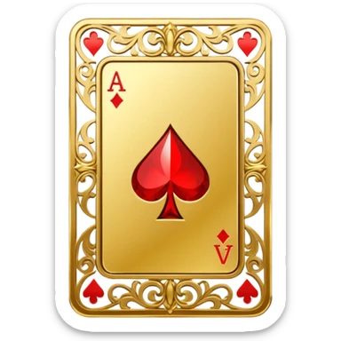 golden ace card sticker