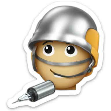 The word "solder" with soldering iron sticker