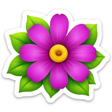Fiyonklu çiçek  sticker