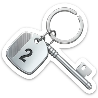 una llave con un llavero que diga century 21 sticker