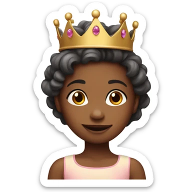 5 year old girl with crown sticker