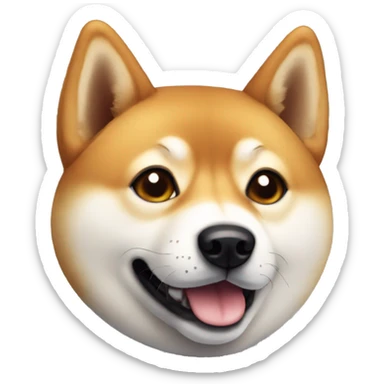 the face of a shiba inu sticker