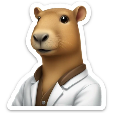 Capybara chemist  sticker