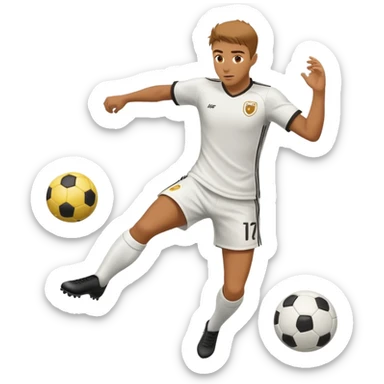soccer player kicking a ball sticker