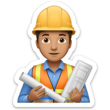 Ingeniero civil trabajando  sticker