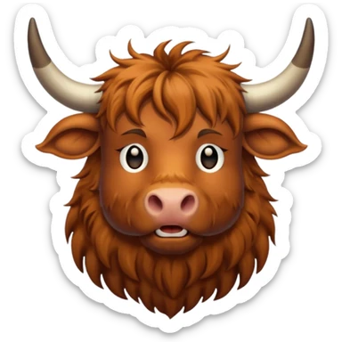 Highland cow sticker