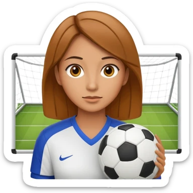 female soccer mentor watching a match sticker
