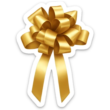 Golden bow sticker