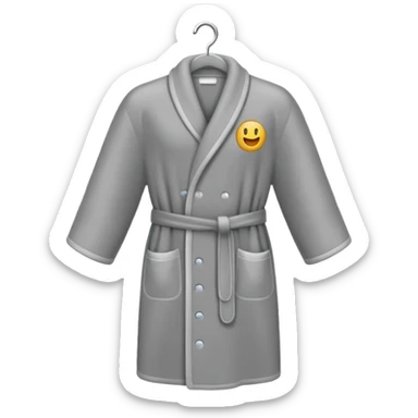 grey shower robe sticker