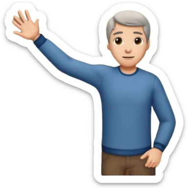 persona abriendo peurta sticker