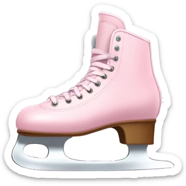 pastel pink ice skates sticker