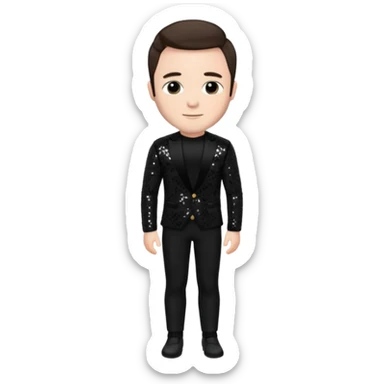 Shane Filan from Westlife with black sequin outfit sticker