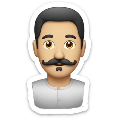 a turkish guy with a big mustache and a tarboosh sticker