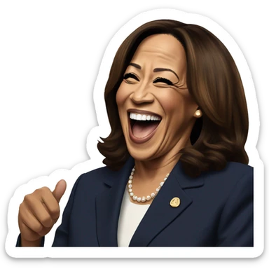 Kamala Harris laughing hilarious! sticker