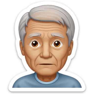 WELL BUILD OLD MAN WITH RIB PAIN sticker