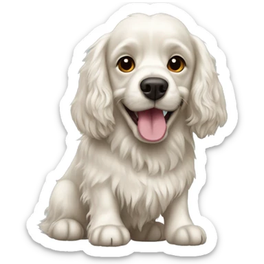 Cocker spaniel and Eskimo spitz mix  sticker
