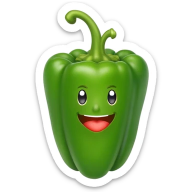 Green Bell pepper sticker