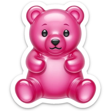 Pink Crystalline Gummybear sticker