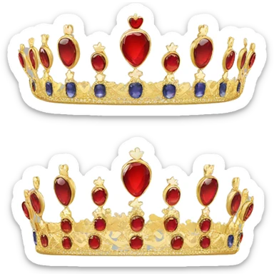 british queen tiara gold  sticker