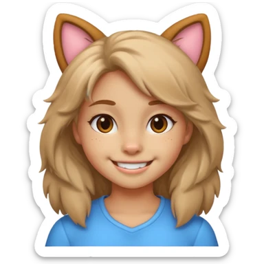 The girl is a furry sticker