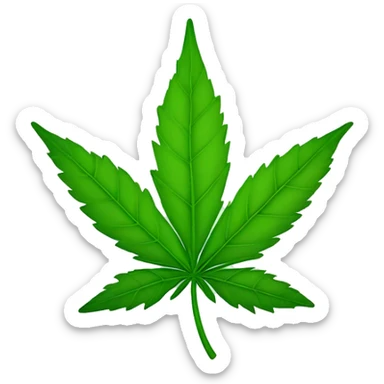 Weed leaf sticker