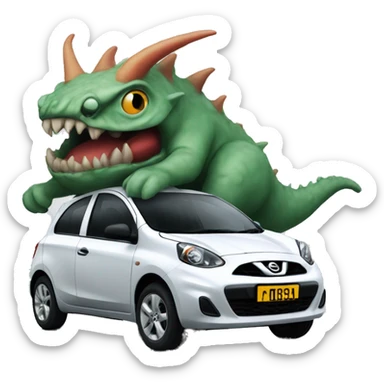 kaiju Nissan micra sticker